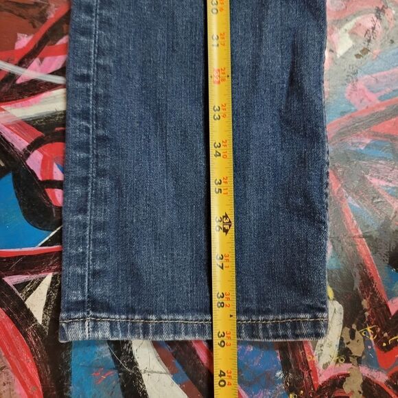 Levi's 513 Slim Straight Jeans W33 L30 - Made in Mexico, Classic Blue Denim - Picture 7 of 11